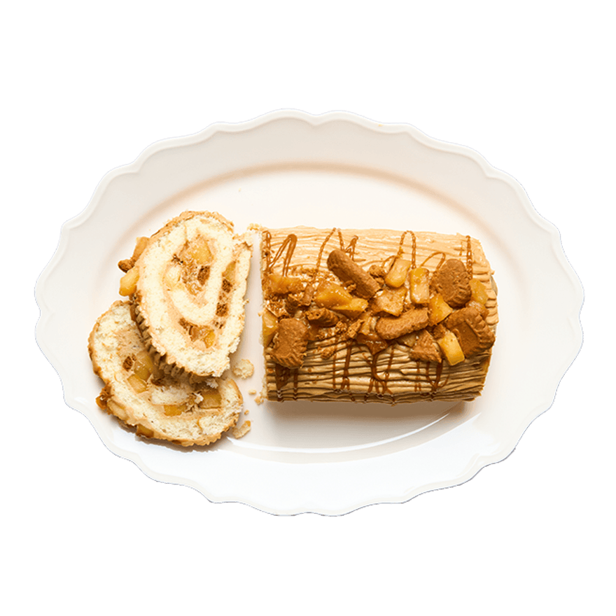 Bûche de Noël aux pommes & spéculoos