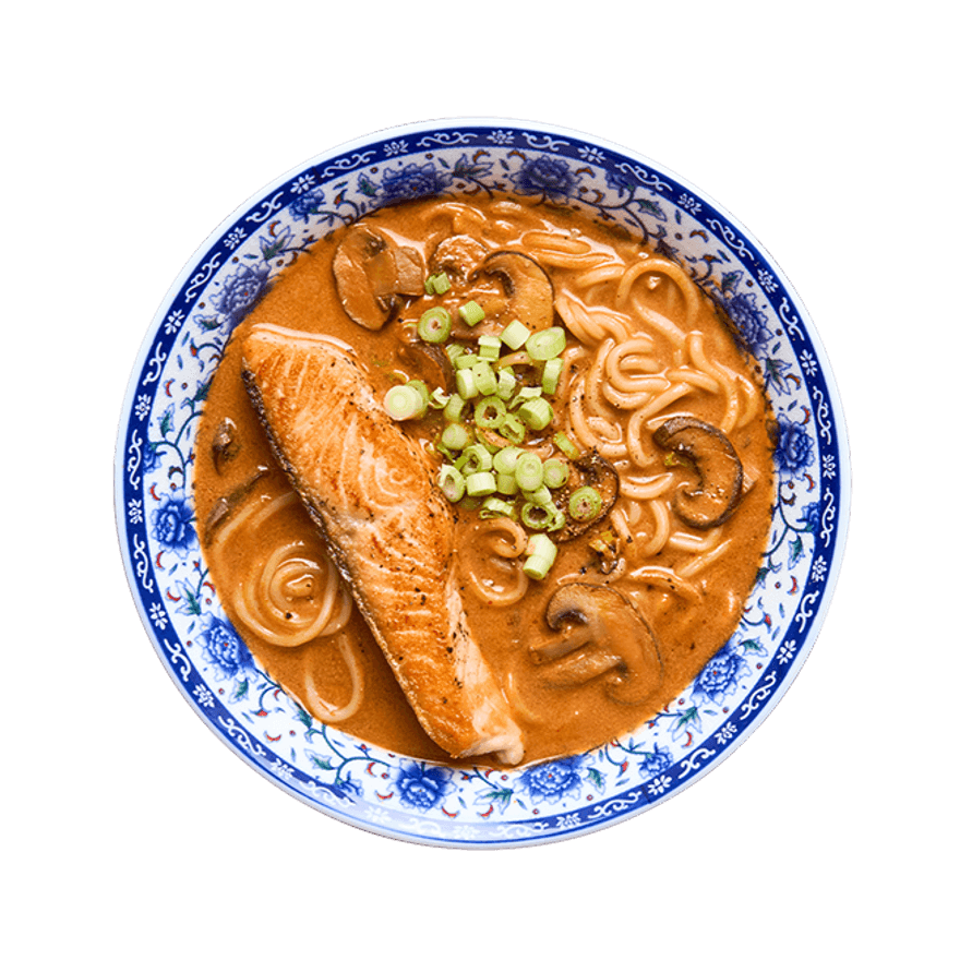 Ramen au saumon & lait de coco