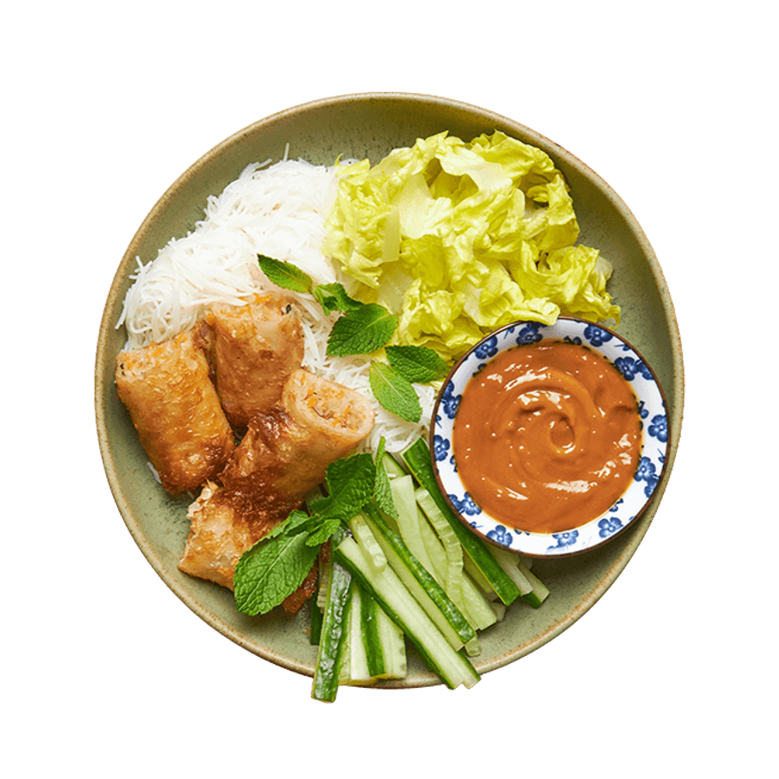 Bo bun nems poulet & sauce cacahuète