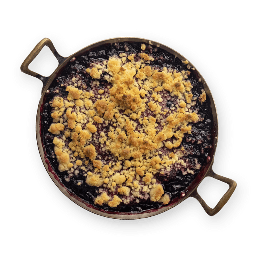 Red fruit crumble
