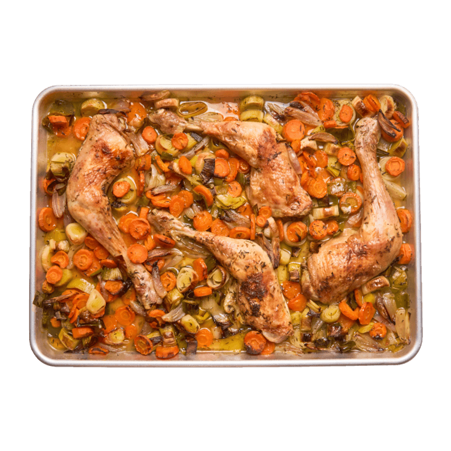 One Pan Chicken, Leeks & Carrots with Thyme