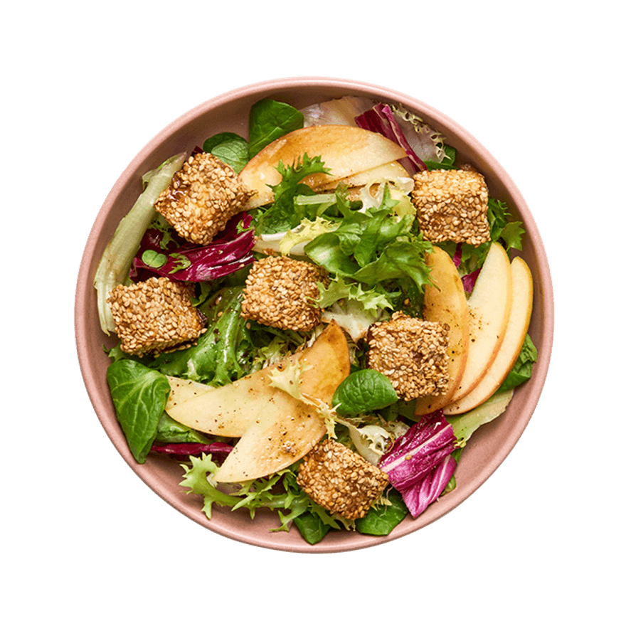 Salade de feta panée au sésame au air-fryer