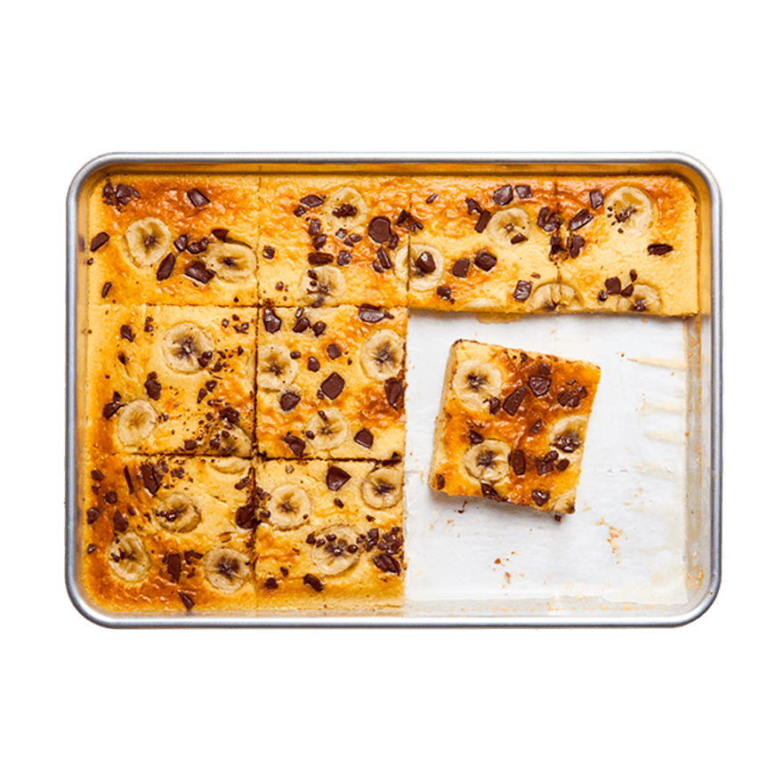 Pancake géant choco-banane au four