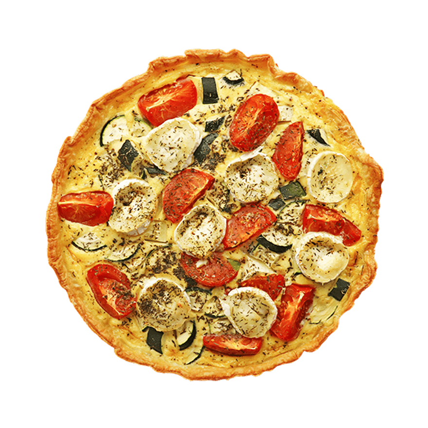 Quiche tomates, courgettes & chèvre