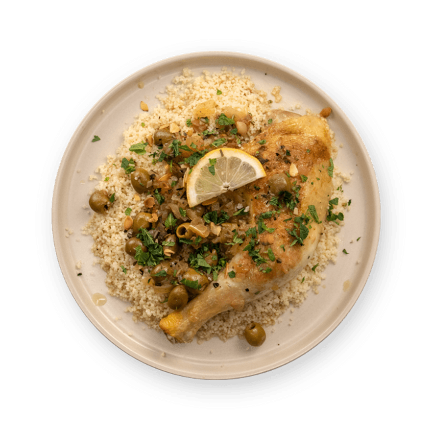 Lemon & Olive Chicken with Couscous