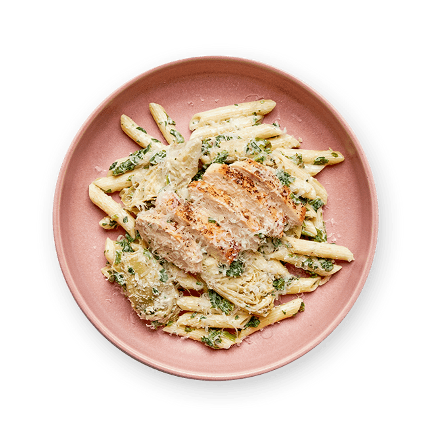 Spinach Artichoke Chicken Pasta