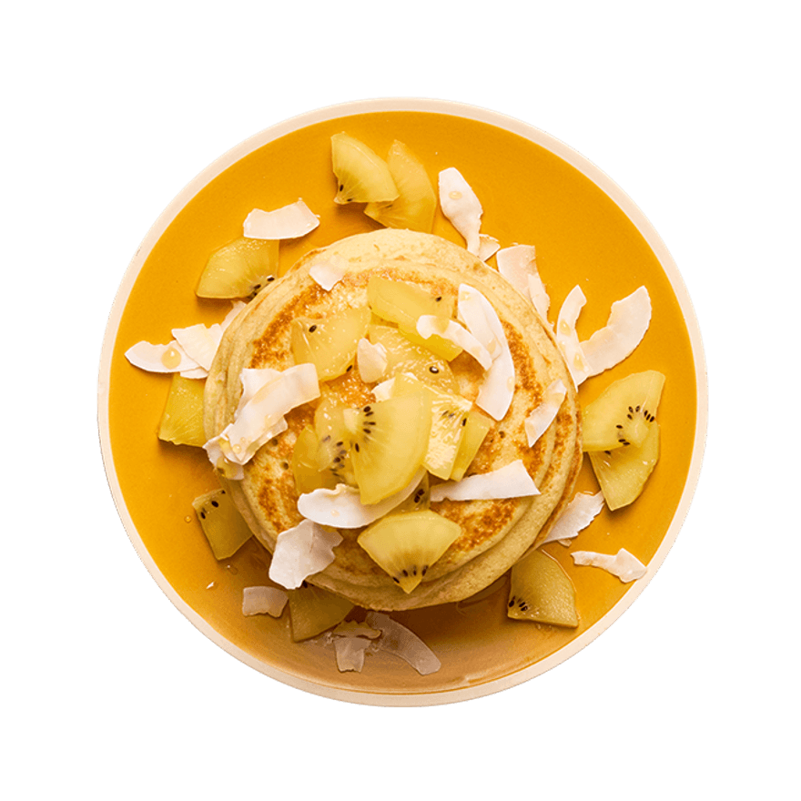 Pancakes & kiwi
