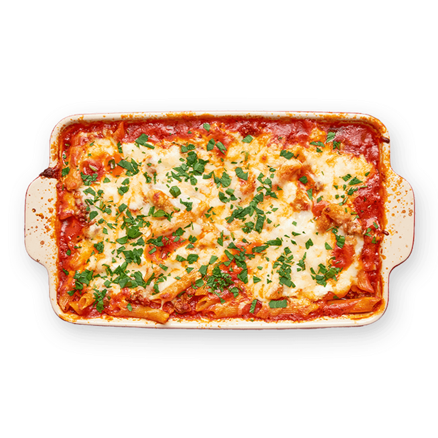 Simple Meaty Baked Ziti