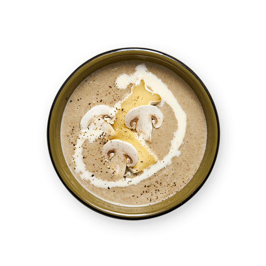 Soupe aux champignons & brie