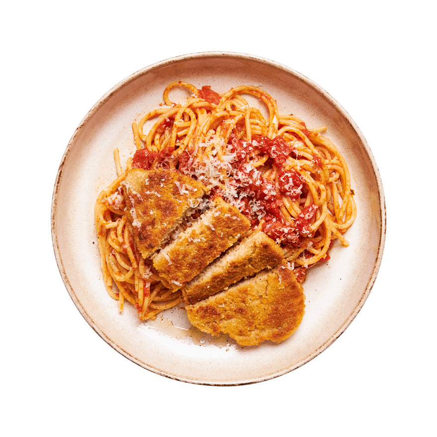 Milanaise végé & spaghetti