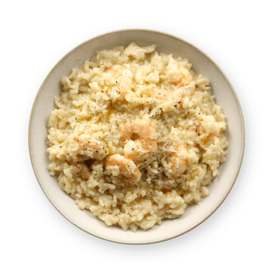 Risotto parmesan & crevettes