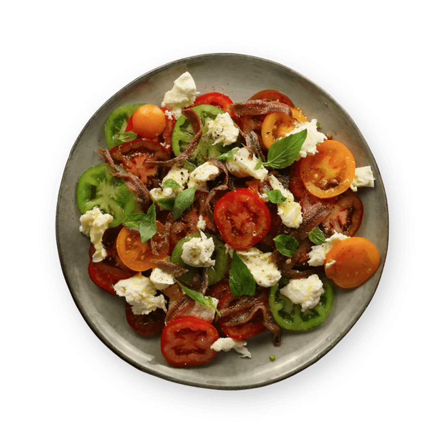 Tomato, Mozzarella & Anchovies