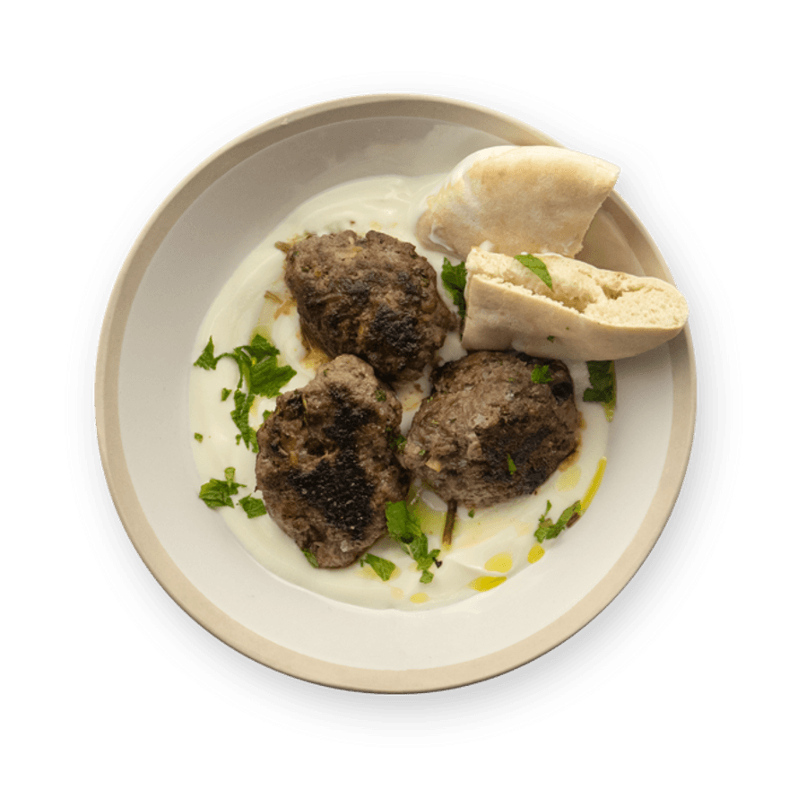Minty Meatballs with Yogurt & Pita