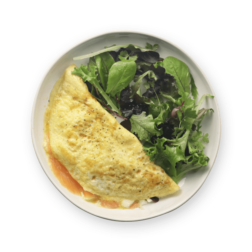 Omelette au saumon