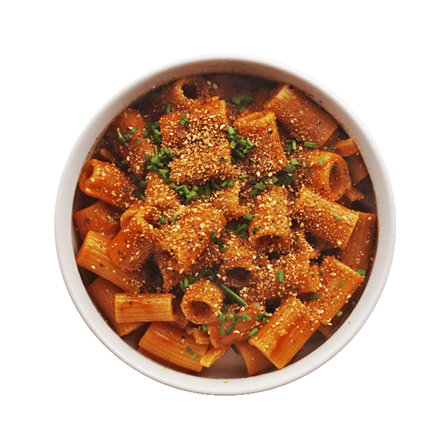 Rigatoni crémeuses à la tomate