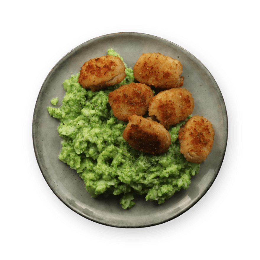 Nuggets & purée de brocolis