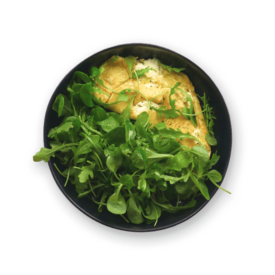 Omelette au fromage frais