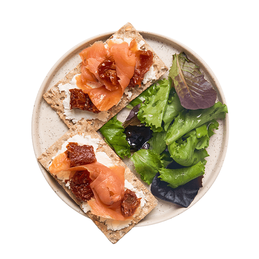 Tartines au cottage cheese & truite fumée