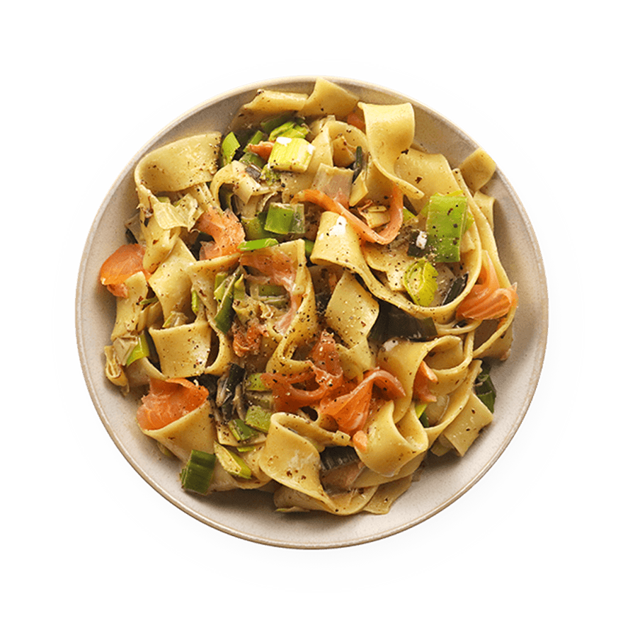 Pappardelle saumon & poireaux