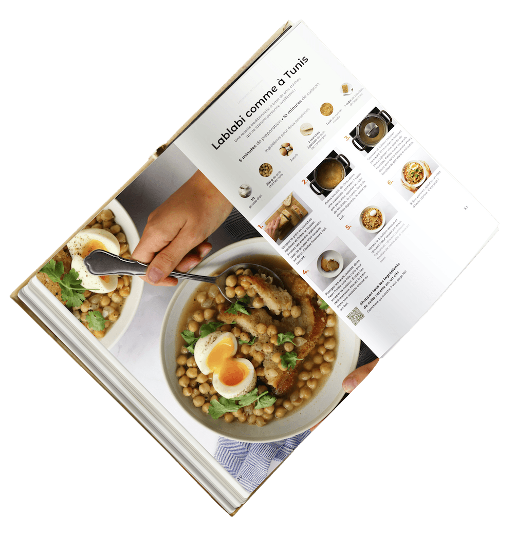 Le livre de recettes
qui fait vos courses !