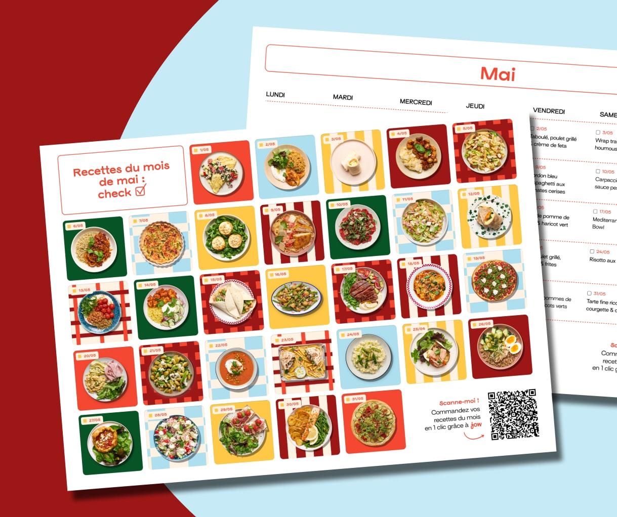 Votre planification recettes du mois de mai 2025