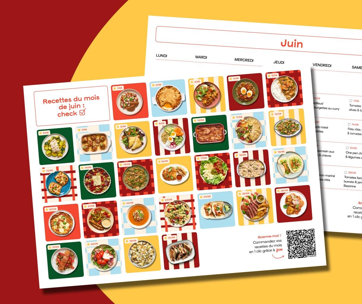 Votre planification recettes du mois de juin 2025