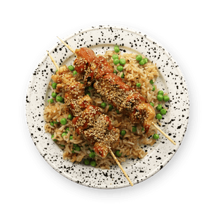 Brochettes teriyaki & riz sauté