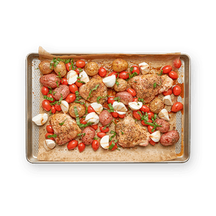 Poulet caprese & pommes de terre au air-fryer