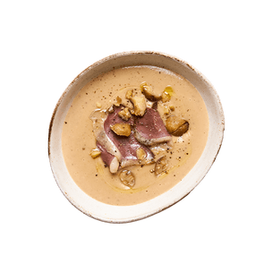 Velouté de châtaignes & magret fumé