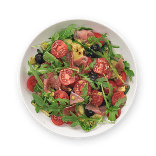 Pan-fried Zucchini & Prosciutto Salad