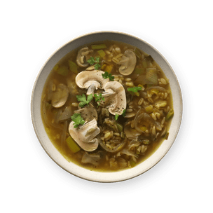 Bouillon de poireaus & champignons