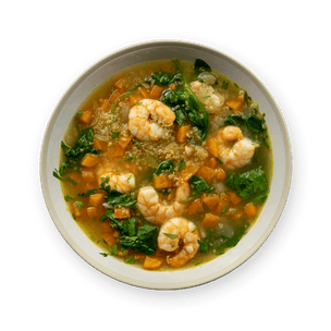 Bouillon quinoa crevette