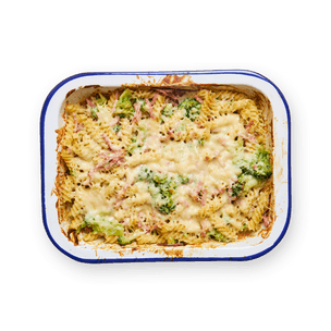 Gratin de pâtes, jambon & brocoli