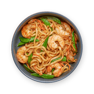 Nouilles udon aux crevettes