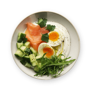 Brunch bowl au saumon