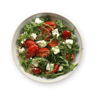 Salade de quinoa, fraises & feta