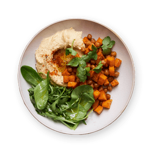 Roasted veggies & hummus bowl