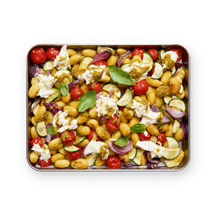 Gnocchi Sheet Tray with Veggies & Pesto