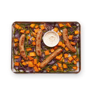 One pan saucisses & haricots verts