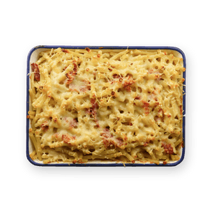 Gratin de pâtes au jambon