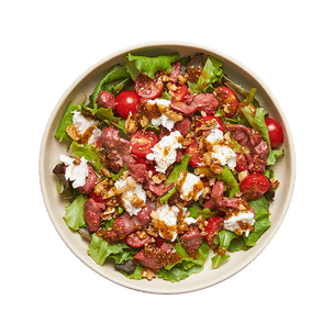 Salade de gésiers, tomates cerises & chèvre
