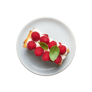 Millefeuillle facile framboise & basilic