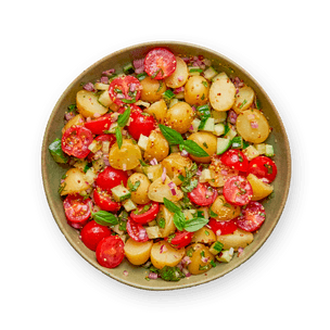 Salade de pommes de terre, tomates & concombre