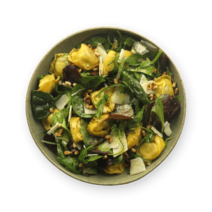 Salade de ravioli ricotta et épinards