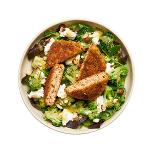 Salade de brocolis & pavé végé