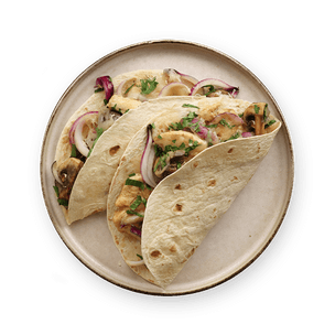 Tacos champignons, poulet & comté