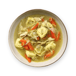 Bouillon de tortellinis légumes & poulet