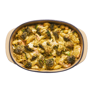 One pan gnocchi au saumon & brocoli