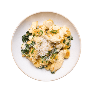 Gnocchi crémeux au poulet & épinards