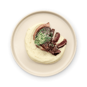Tenderloin with parsley butter and purée